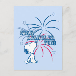 Snoopy Star Spangled Fun Postcard