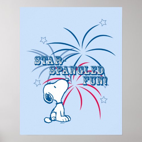Snoopy Star Spangled Fun Poster