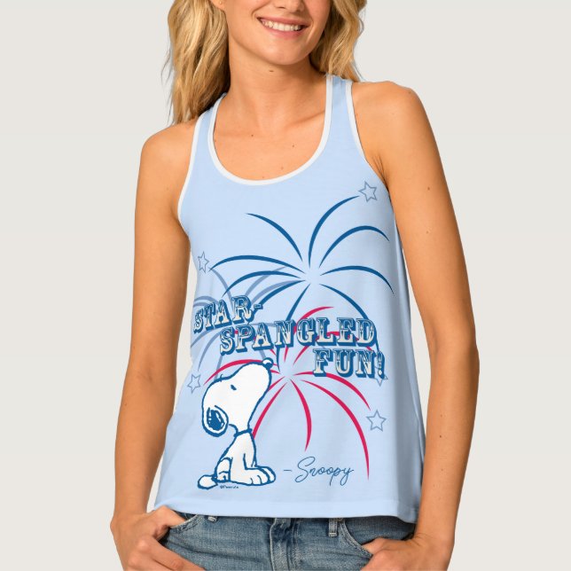 Snoopy Star Spangled Fun Tank Top (Front)