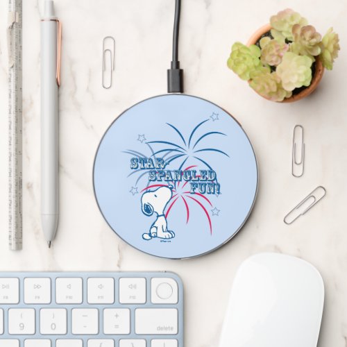 Snoopy Star Spangled Fun Wireless Charger