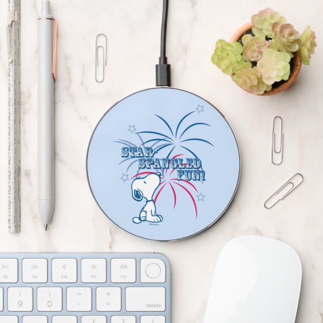 Snoopy Star Spangled Fun Wireless Charger (Desk)