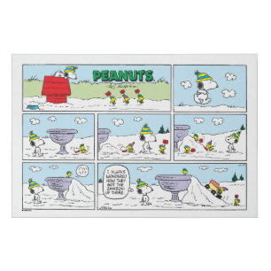 Snoopy & The Crew Faux Canvas Print