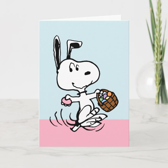 Snoopy The Easter Beagle Holiday Card (Front)