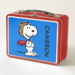 Snoopy The Flying Ace | Add Your Name Metal Lunch Box