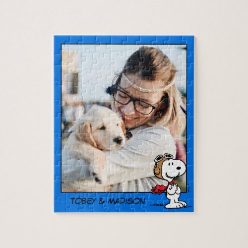 Snoopy The Flying Ace  Add Your Photo Jigsaw Puzzle