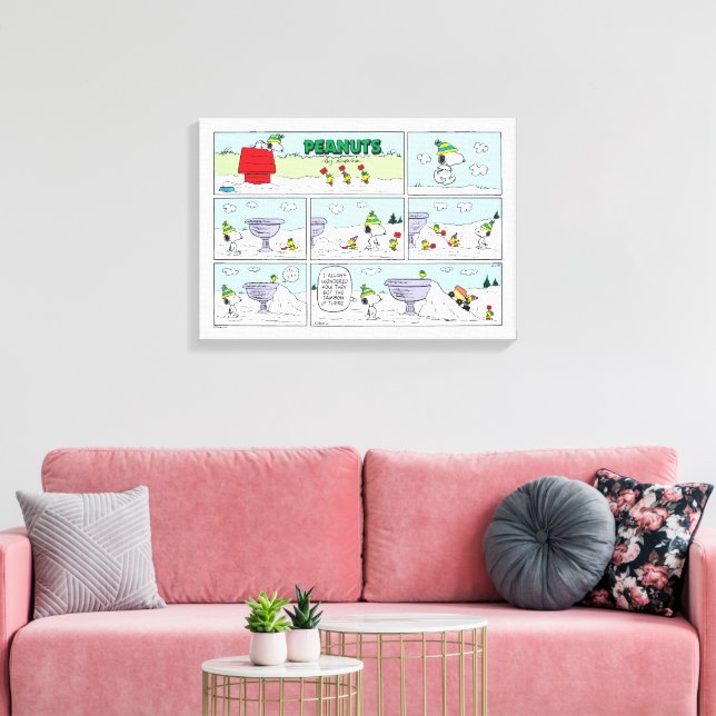 Snoopy & The Zamboni Crew Canvas Print (Insitu(LivingRoom))