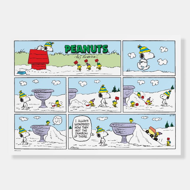 Snoopy & The Zamboni Crew Foam Board (Front)