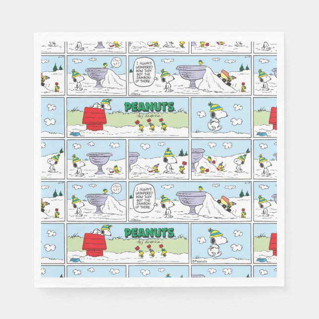 Snoopy & The Zamboni Crew Napkins (Front)