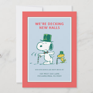 Snoopy Top Hat Peppermint Candy Holiday Card