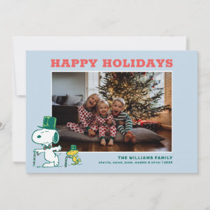 Snoopy Top Hat Peppermint Candy Holiday Card