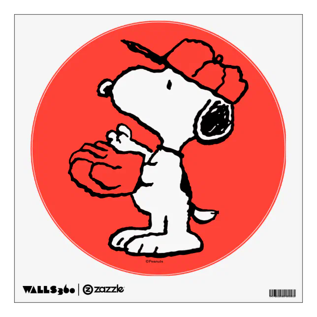 Snoopy Varsity Sports Baseball Wall Decal Zazzle