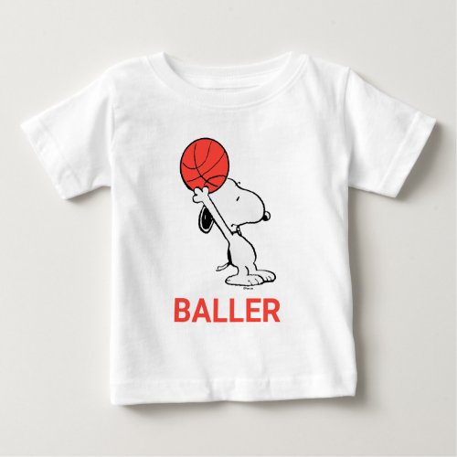 Snoopy Varsity Sports Basketball Baby T_Shirt