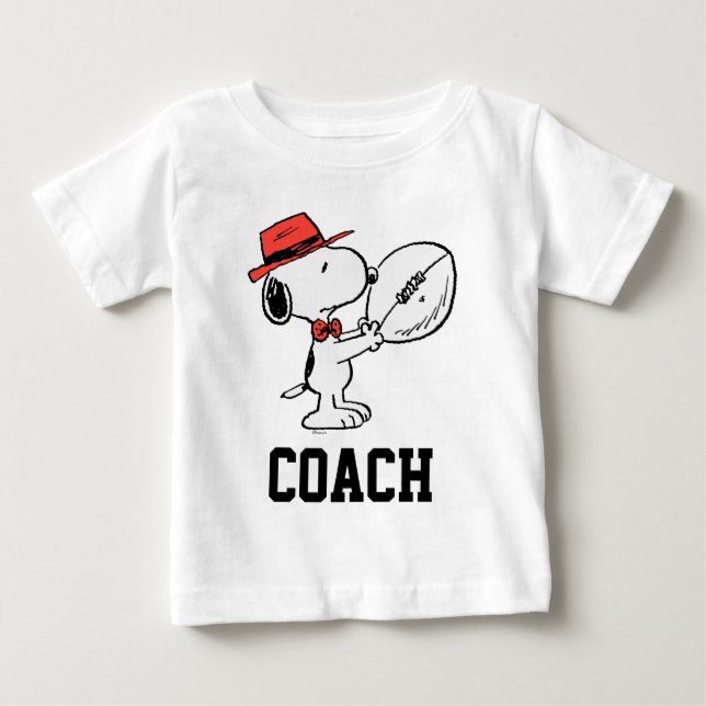 Snoopy Varsity Sports Football Baby T-Shirt (Front)