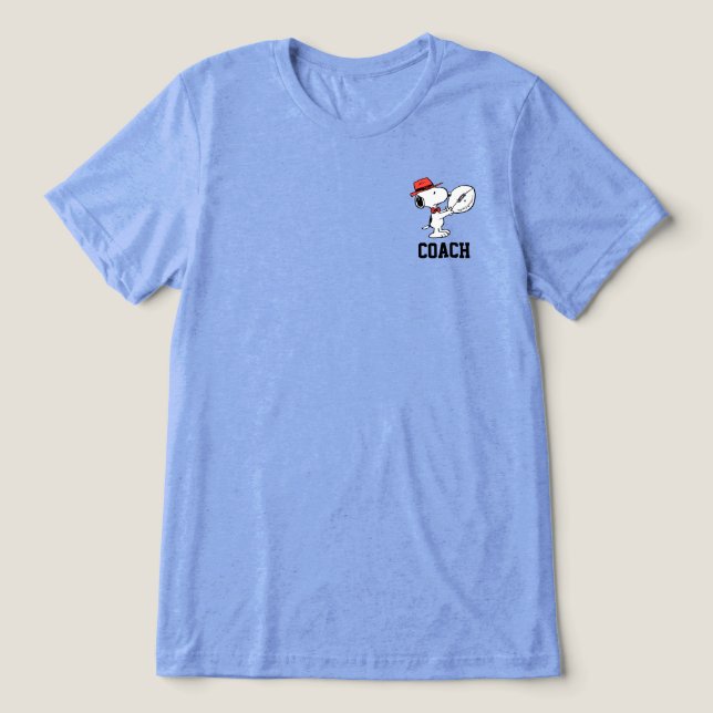 Snoopy Varsity Sports Football Tri-Blend Shirt (Design Front)