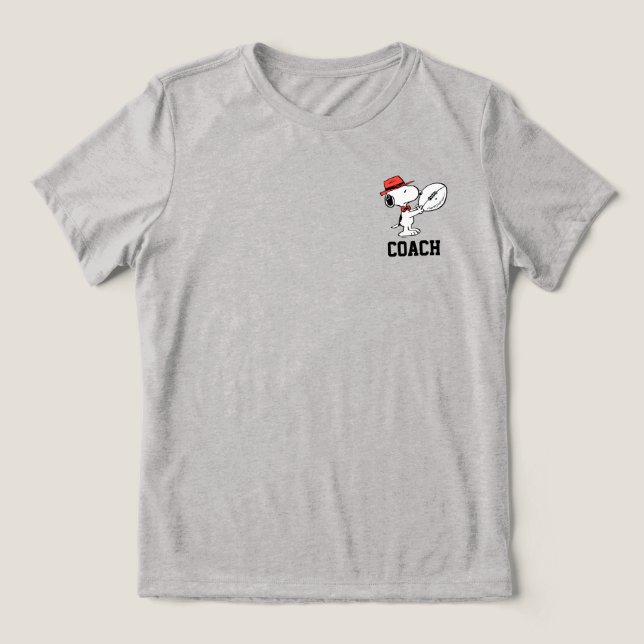 Snoopy Varsity Sports Football Tri-Blend Shirt (Design Front)