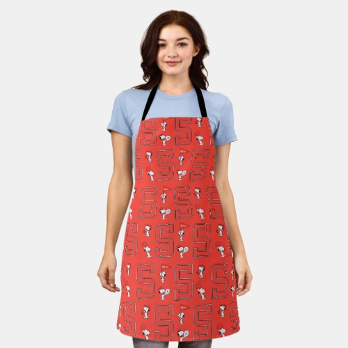 Snoopy Varsity Sports Pattern Apron