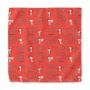 Snoopy Varsity Sports Pattern Bandana