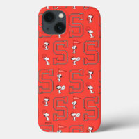 Snoopy Varsity Sports Pattern iPhone 13 Case