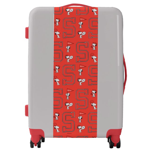 Snoopy Varsity Sports Pattern Luggage (Front)