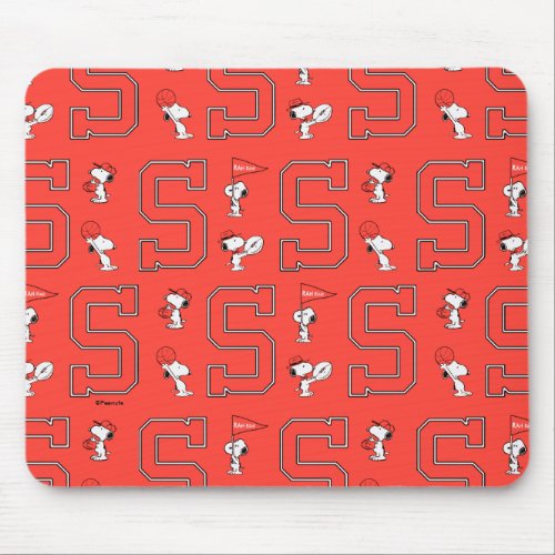 Snoopy Varsity Sports Pattern Mouse Pad