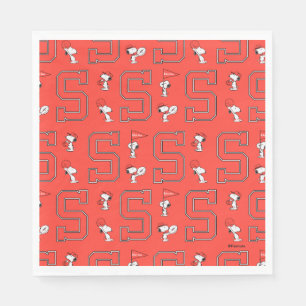 Snoopy Varsity Sports Pattern Napkins
