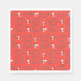 Snoopy Varsity Sports Pattern Napkins