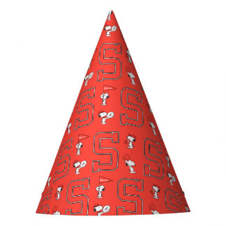 Snoopy Varsity Sports Pattern Party Hat