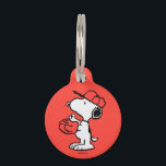 Snoopy Varsity Sports Pattern Pet ID Tag<br><div class="desc">Take a look at this super cute design featuring Snoopy enjoying various sports.</div>