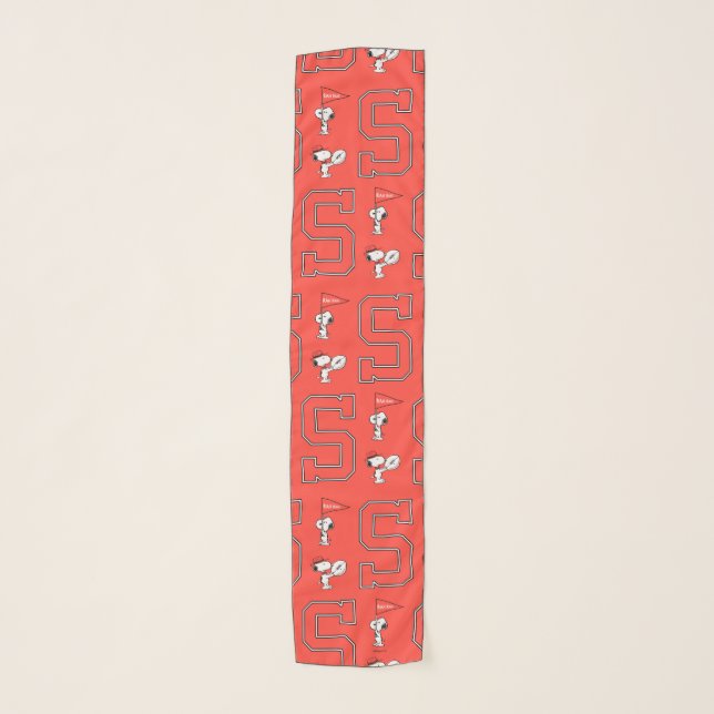 Snoopy Varsity Sports Pattern Scarf (Front)