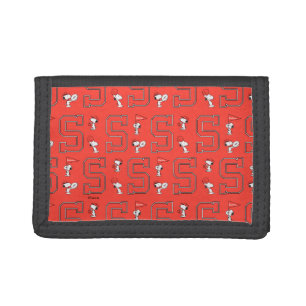 Snoopy Varsity Sports Pattern Tri-fold Wallet