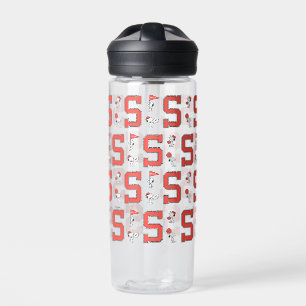 Snoopy Varsity Sports Pattern Water Bottle