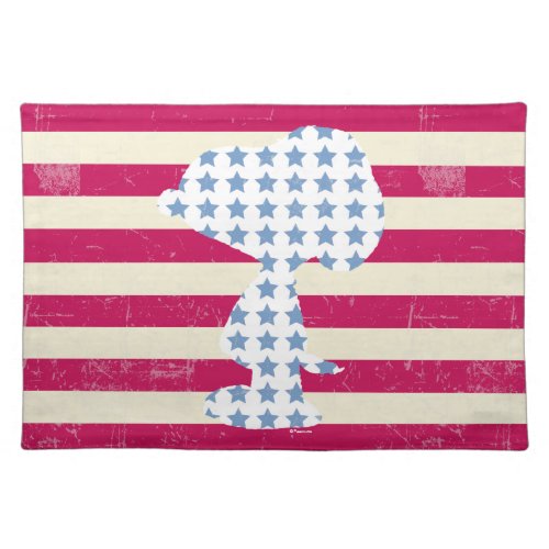 Snoopy Vintage Stars  Stripes Cloth Placemat