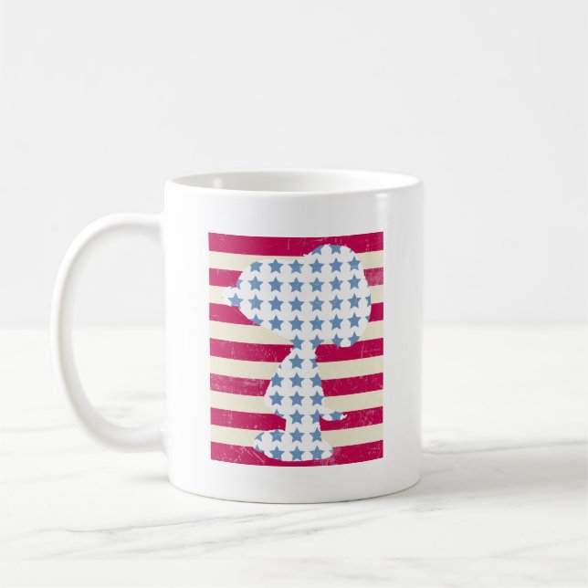 Snoopy Vintage Stars & Stripes Coffee Mug (Left)