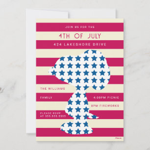Snoopy Vintage Stars & Stripes Holiday Card