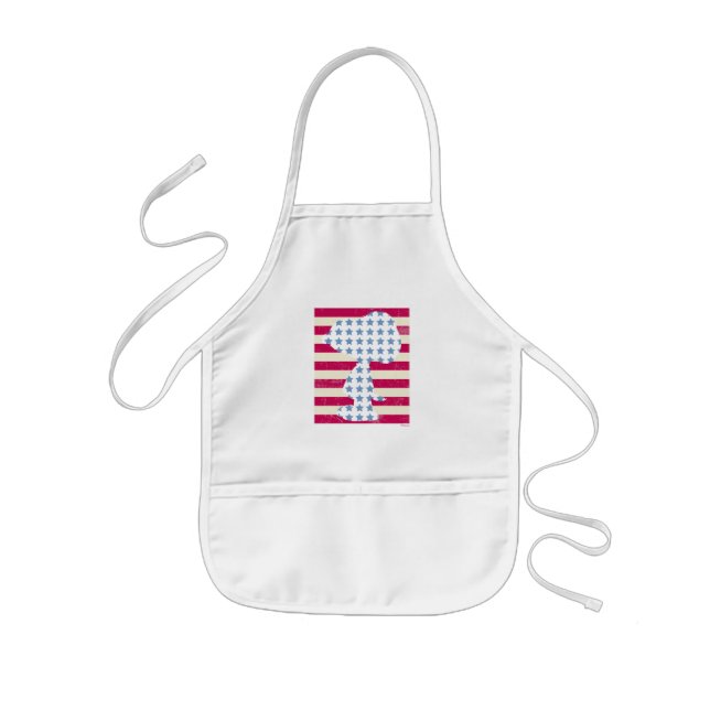Snoopy Vintage Stars & Stripes Kids' Apron (Front)