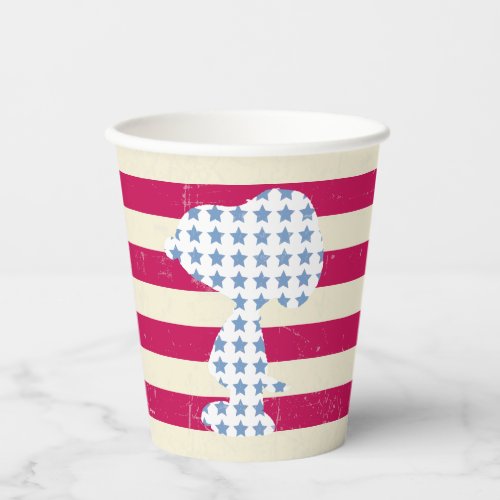 Snoopy Vintage Stars  Stripes Paper Cups