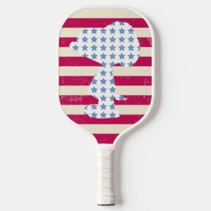 Snoopy Vintage Stars & Stripes Pickleball Paddle