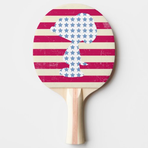 Snoopy Vintage Stars  Stripes Ping Pong Paddle