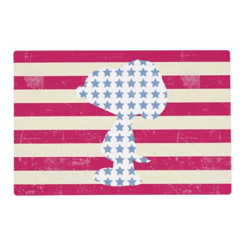 Snoopy Vintage Stars  Stripes Placemat