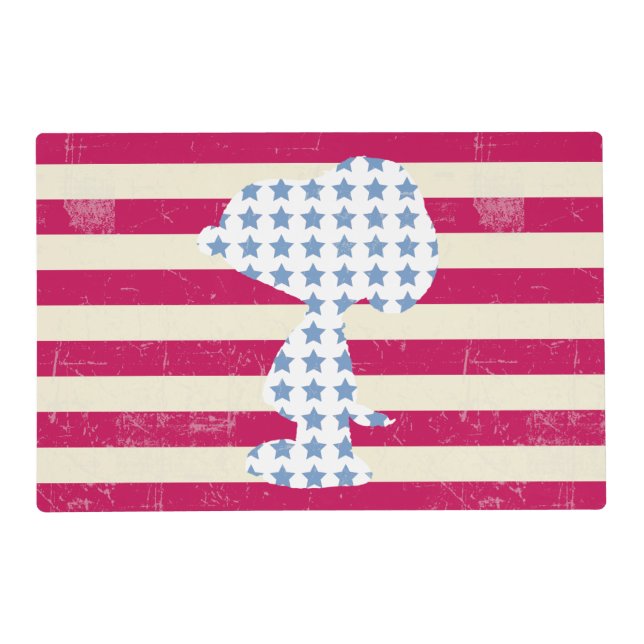 Snoopy Vintage Stars & Stripes Placemat (Front)
