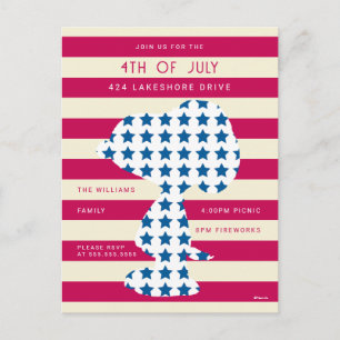 Snoopy Vintage Stars & Stripes Postcard