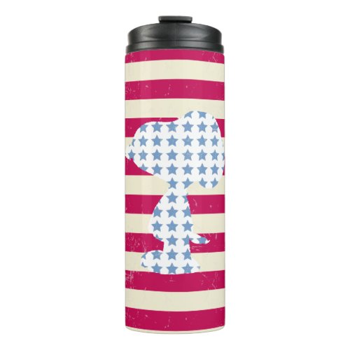 Snoopy Vintage Stars  Stripes Thermal Tumbler