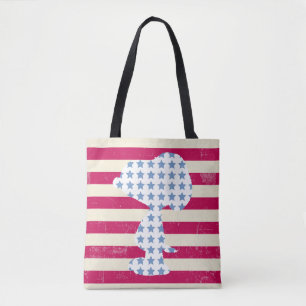 Snoopy Vintage Stars & Stripes Tote Bag