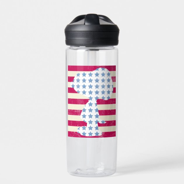 Snoopy Vintage Stars & Stripes Water Bottle | Zazzle