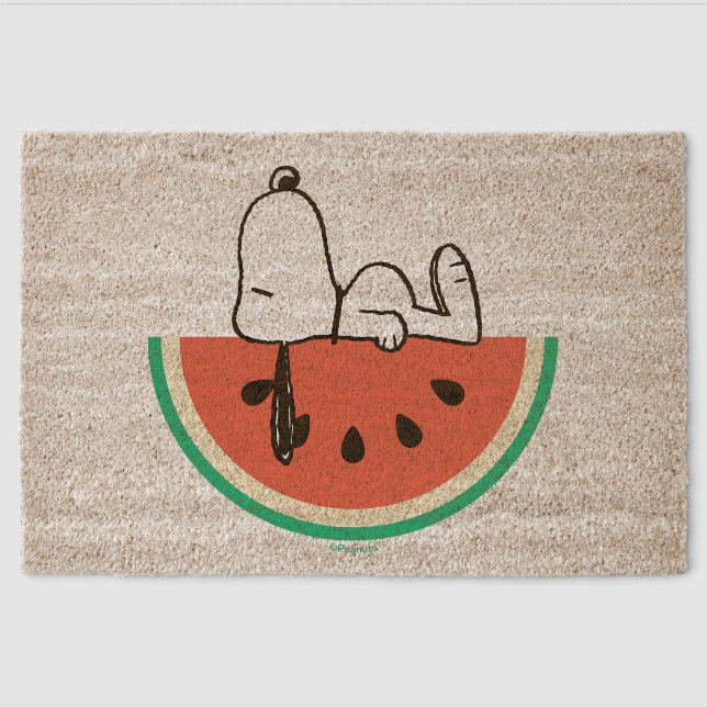 Snoopy Watermelon Dreams Fiber Doormat (Front)
