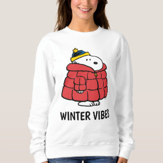 Snoopy Winter in Puffer Coat Sweatshirt