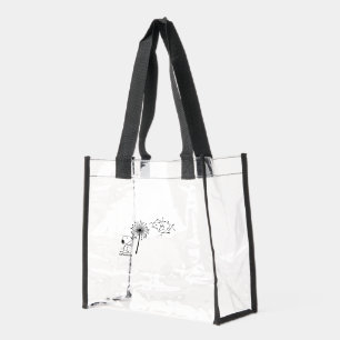Snoopy With Dandelion Clear Tote Bag