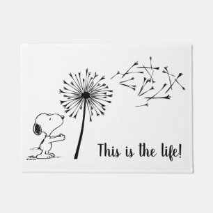 Snoopy With Dandelion Doormat