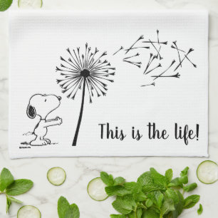 Snoopy With Dandelion Kitchen Towel