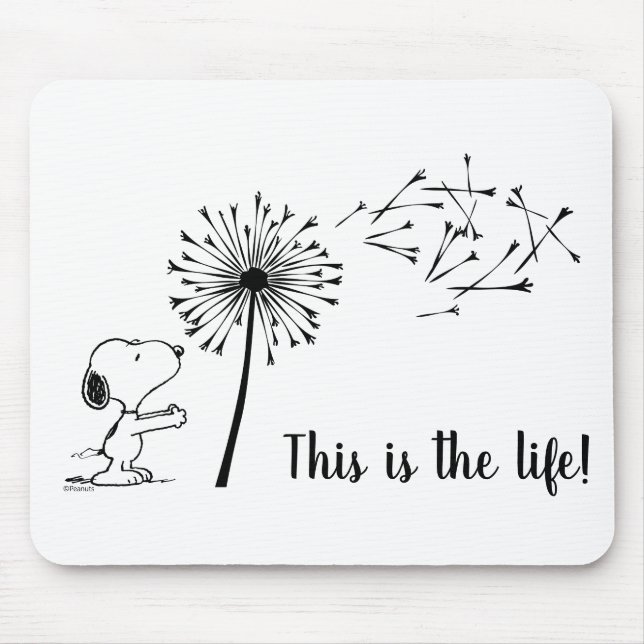 Snoopy With Dandelion Mouse Pad (Front)
